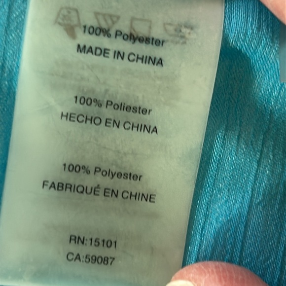 Bleu Rod Beattie Sheer Ombre Swim Cover Up in Blue Lyst Plunging Neckline w Ties - Picture 11 of 13